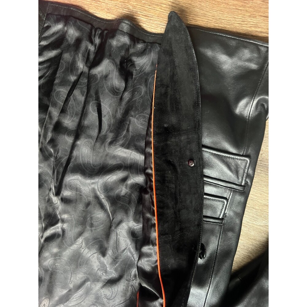 Vintage 4/2008 Lined Sample Sean John Soft Leather Blazer with Suede Lapel - Picture 16 of 16